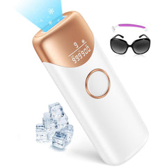 Advanced laser hair removal device featuring ice cooling for a gentle, pain-free hair removal experience
