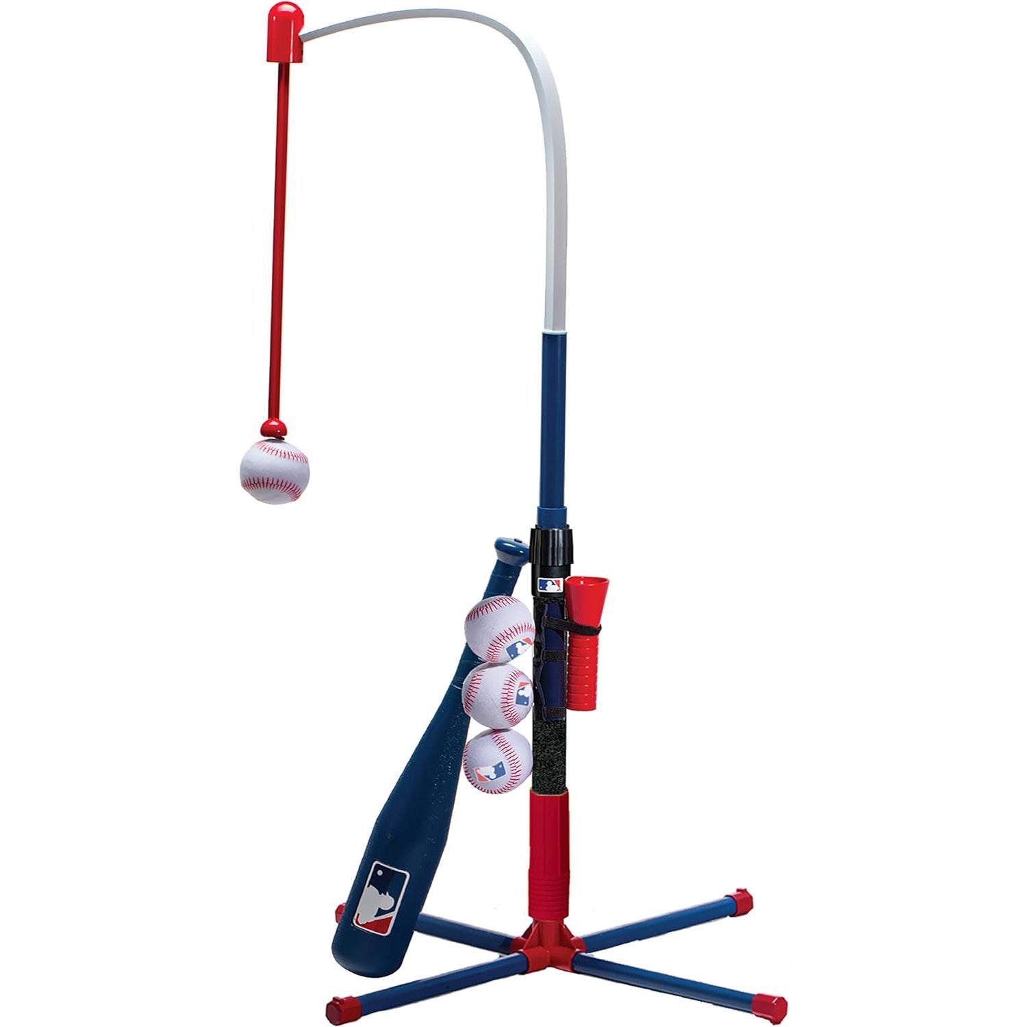 Colorful baseball set for kids with bat, ball, and tee, perfect for young beginners learning baseball skills and outdoor play