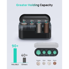 Multi-functional car coin organizer with easy-to-use compartments, perfect for storing change, tickets, and small items in your car