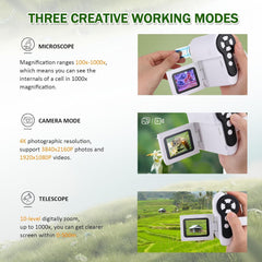 Educational microscope for kids, combining fun and learning with adjustable zoom and easy-to-use controls for young learners