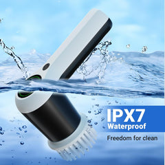 Efficient electric cleaning brush for tackling tough stains and dirt buildup on various surfaces like tiles, sinks, and bathtubs