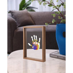 Artistic family handprint frame featuring a durable design to celebrate family unity and love with unique prints