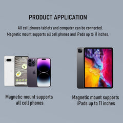 Foldable keyboard with magnetic stand for tablets, durable and versatile, ideal for smartphones and mobile devices, compatible with Android and iOS