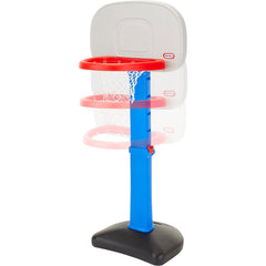 Adjustable kids basketball set with height settings, perfect for toddlers to practice their basketball skills indoors or outdoors