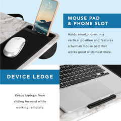 Lap desk for laptops and tablets, designed for versatile use in any room or on the go
