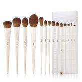 A high-quality professional makeup brush set featuring various brush types for flawless makeup application, including face and eye brushes
