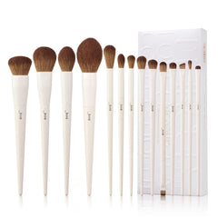 A high-quality professional makeup brush set featuring various brush types for flawless makeup application, including face and eye brushes