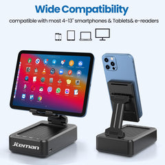 Multi-functional phone holder with Bluetooth capabilities, perfect for home or office