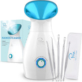 Nano Ionic Facial Steamer for deep pore cleansing, blackhead removal, and skin hydration at home spa