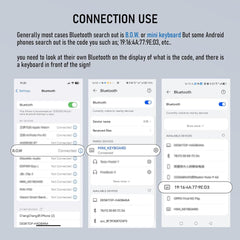 Portable Bluetooth keyboard, foldable and travel-friendly, with lightweight design and wireless connection for on-the-go productivity