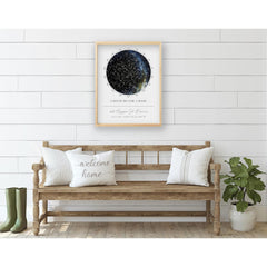 Star Map Print – High-quality celestial wall art, featuring a real-time astronomical sky chart