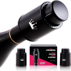 High-quality vacuum wine stopper designed to preserve wine freshness by creating an air-tight seal on opened bottles, ensuring your favorite wines maintain their original flavor and aroma
