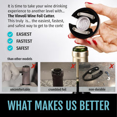 Durable and ergonomic wine bottle cutter for seamless foil removal, making wine opening simple and stylish