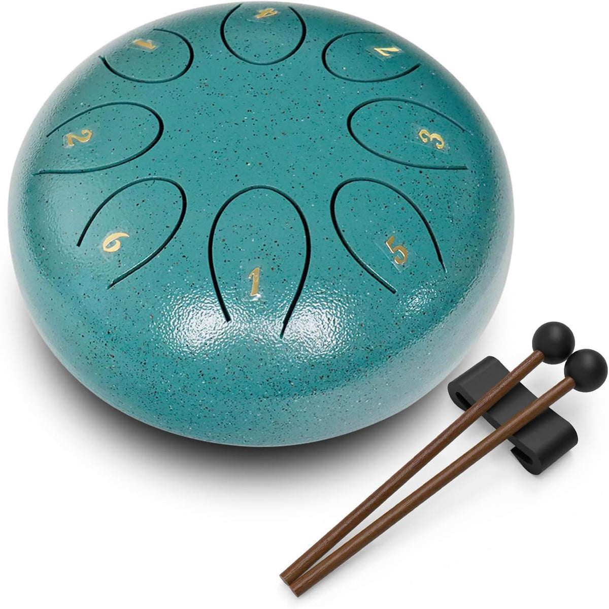 Rain Drum for Outside – 6" Steel Tongue Drum, 8 Notes Chakra Tank Drum with Travel Bag & Mallets