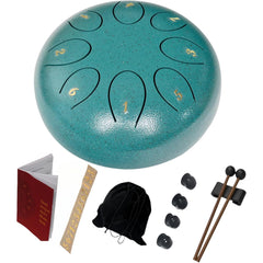 Rain Drum for Outside – 6" Steel Tongue Drum, 8 Notes Chakra Tank Drum with Travel Bag & Mallets