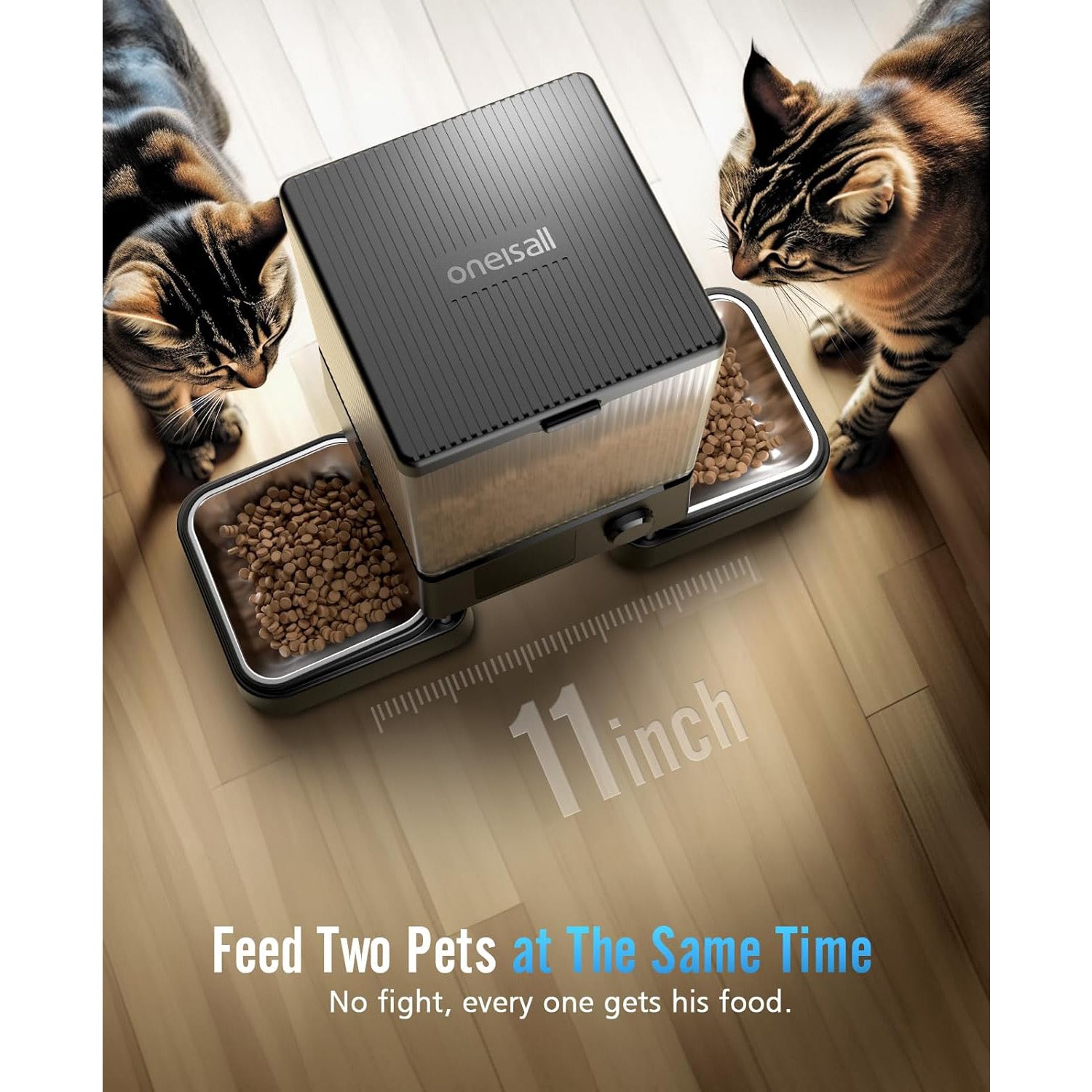 5G pet feeder for cats with advanced app features, including remote feeding, meal customization, and notifications to ensure pet health