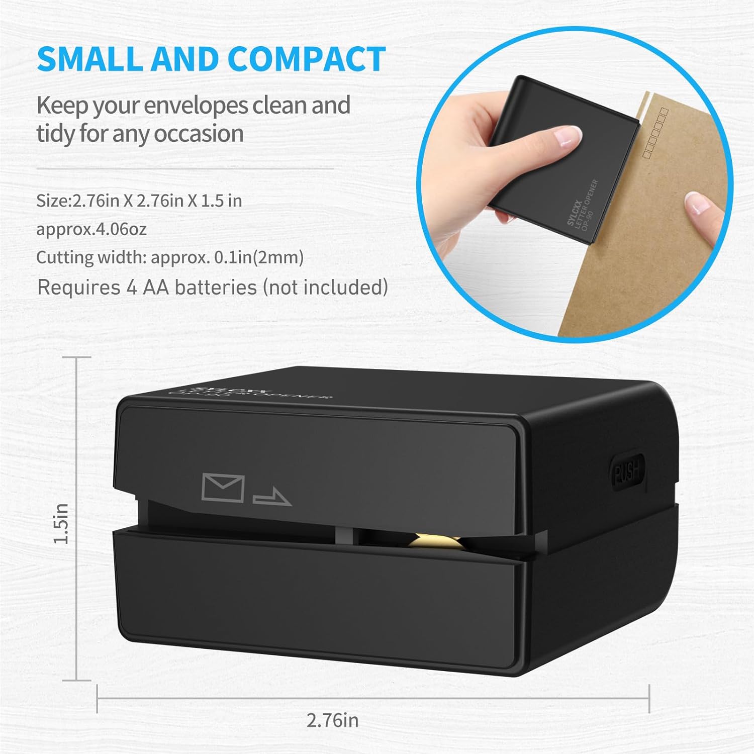 Portable Desk Electric Letter Opener - Efficient Envelope Slitter, Electrically Operated Letter Opener for Office and Home