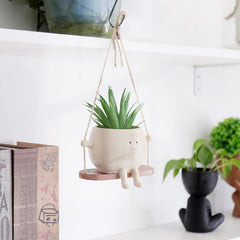 Planter Pot Hanging – Unique Hanging Resin Flower Head Planters for Indoor/Outdoor Use