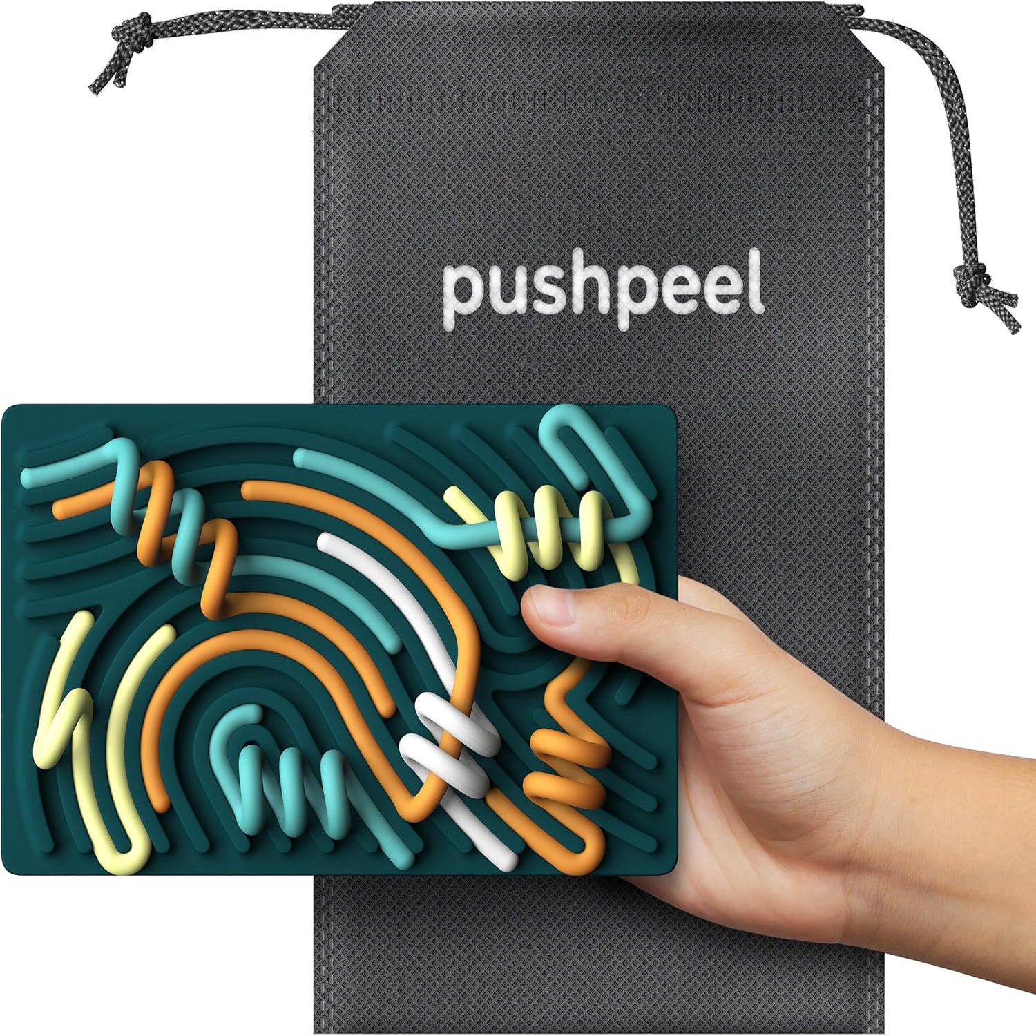 Silicone sensory board with stretchy strings for fine motor skills