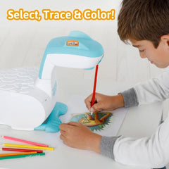 Art projector for children that supports tracing and sketching, making it fun for kids to create artwork with light guidance