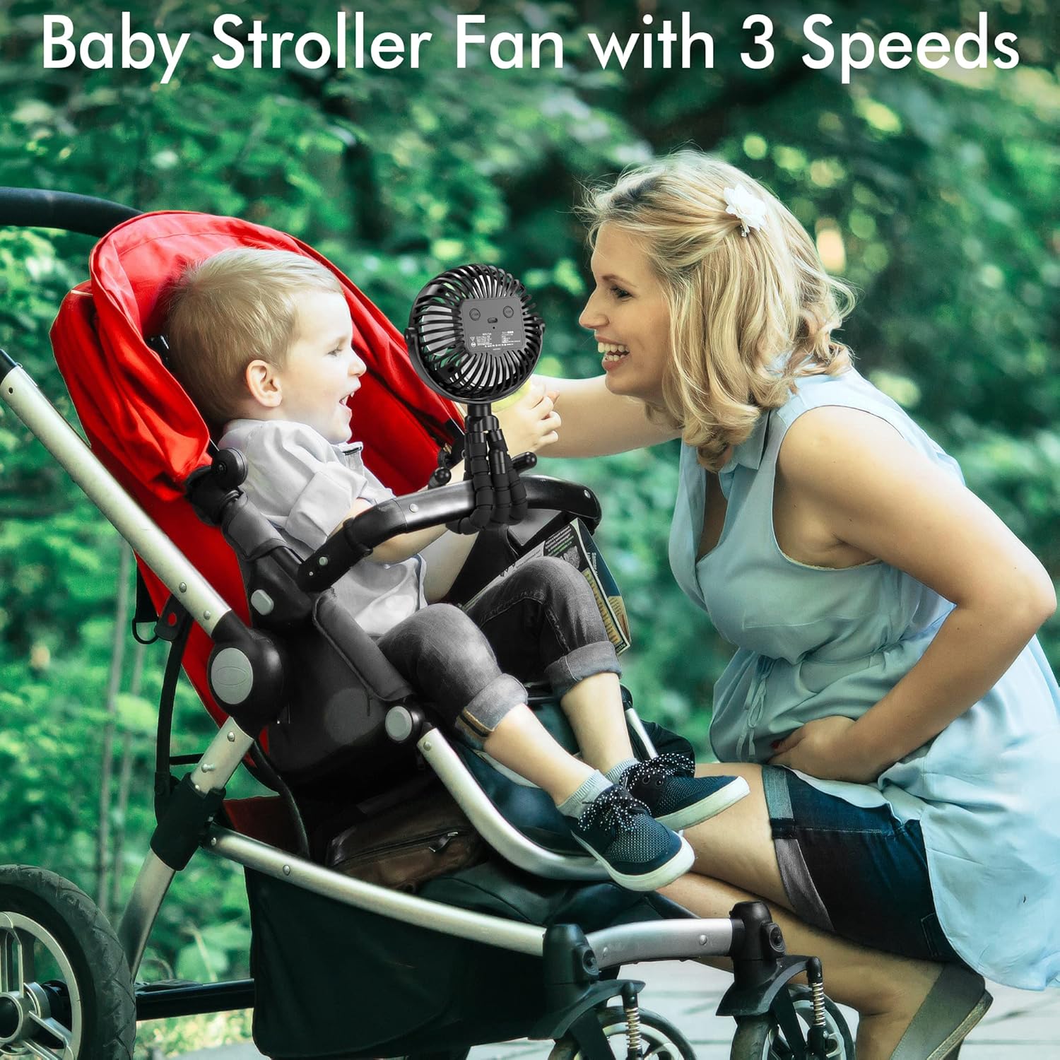 High-quality baby fan for stroller use, designed with safety in mind, this lightweight and efficient fan is perfect for outdoor trips, providing a refreshing breeze for infants