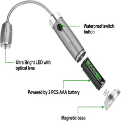 Portable BBQ light with adjustable LED brightness for precise cooking during evening outdoor grilling sessions