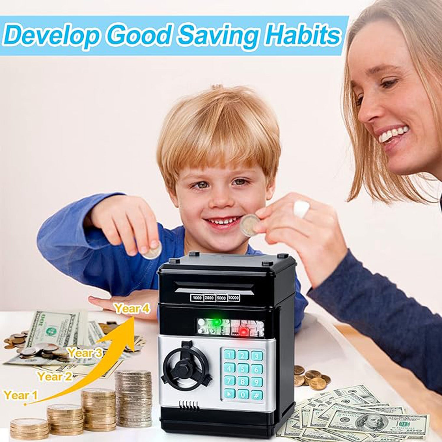 Best piggy bank for kids to save money, featuring an engaging design that promotes good savings habits from a young age