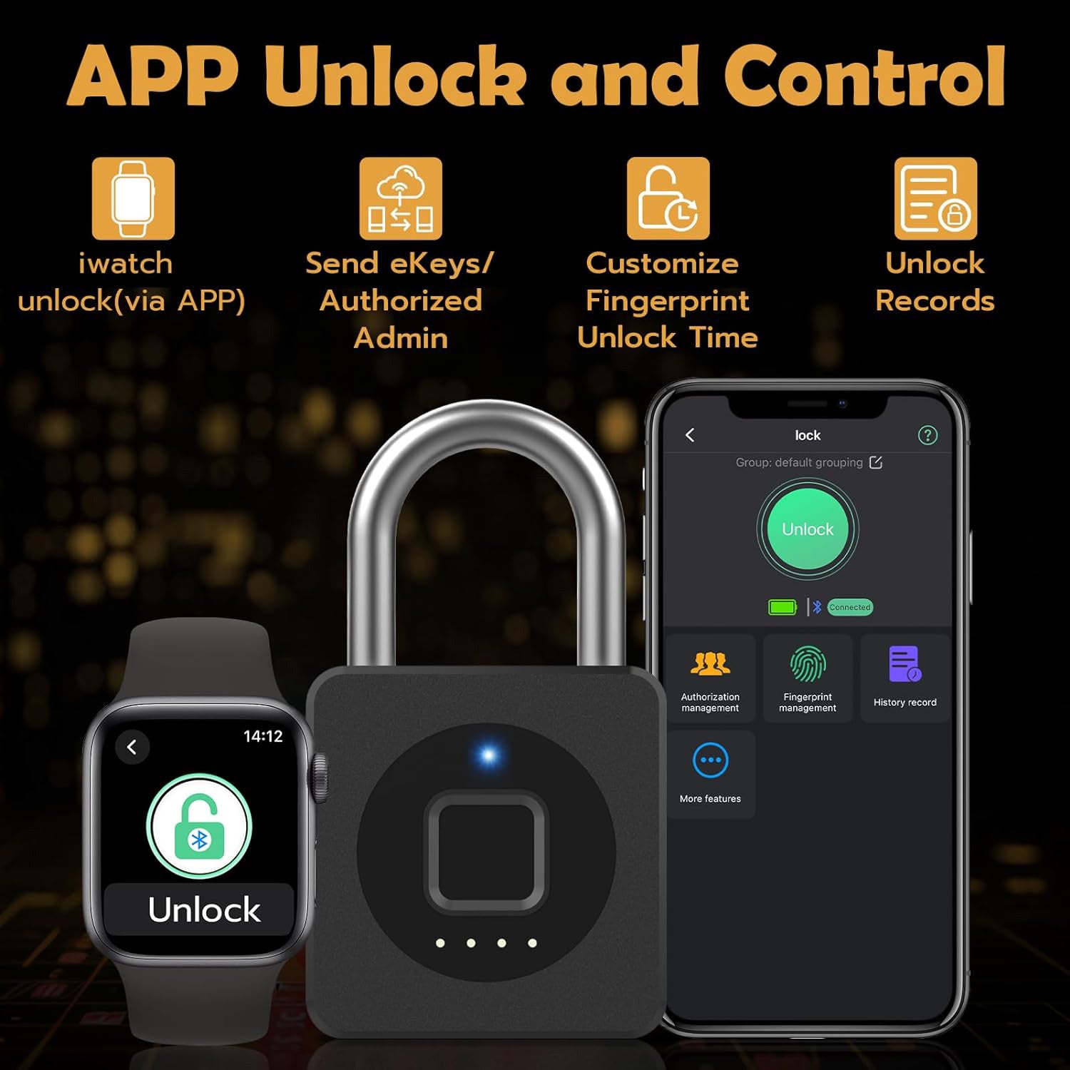 Biometric padlock for high security, designed for reliable, fingerprint-based access control in all environments