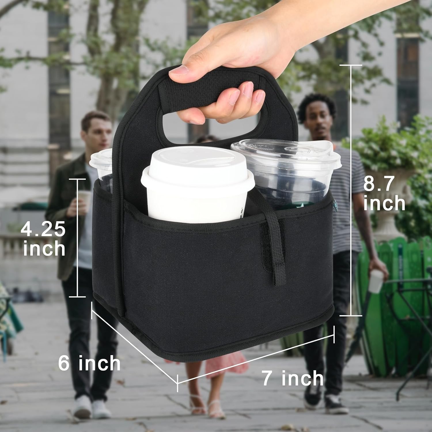 Multi-Cup Coffee Carrier Organizer for Takeout and Catering