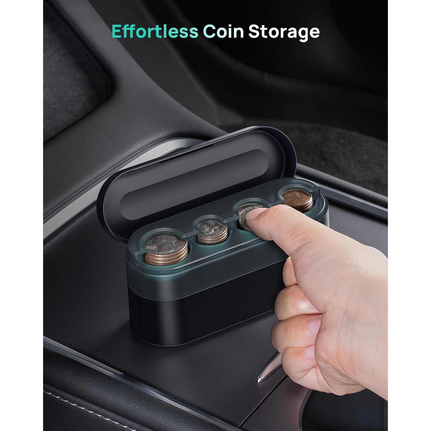 Durable coin storage solution for cars, offering a compact design that keeps your coins and small items secure in your vehicle