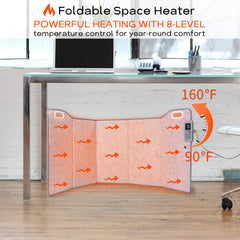 Electric portable heater, suitable for both home and office, offering consistent warmth with an adjustable thermostat