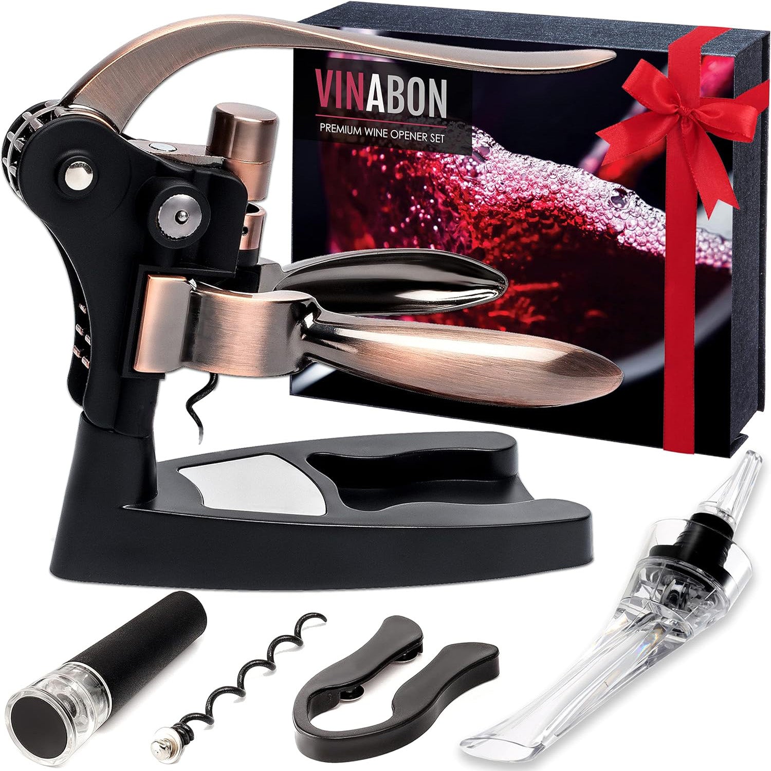 Elegant corkscrew wine opener set with durable materials, ideal for opening wine bottles with ease and precision