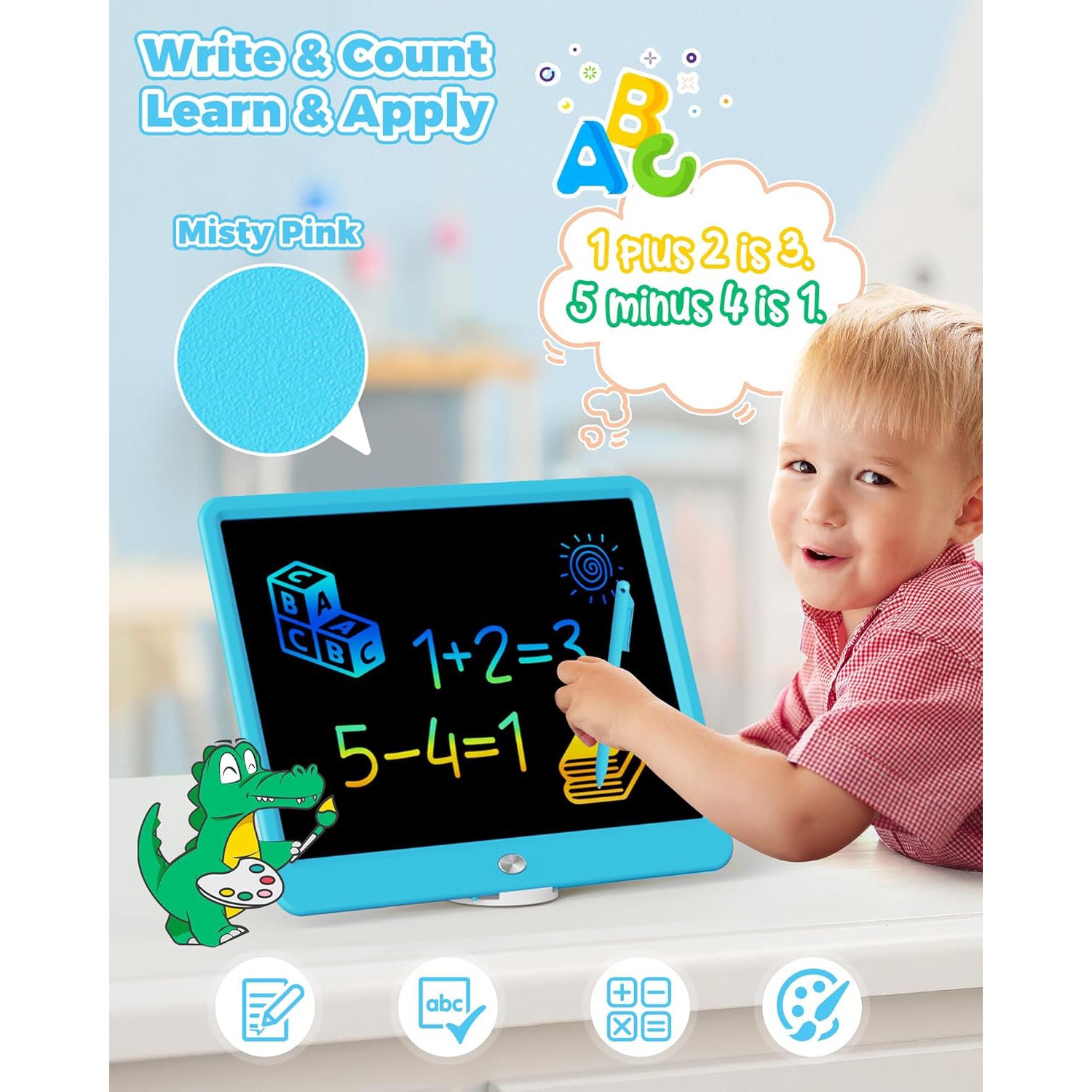 Digital Writing Tablet**: "A sleek digital writing tablet featuring an ultra-responsive screen for easy note-taking and drawing, ideal for students and professionals alike