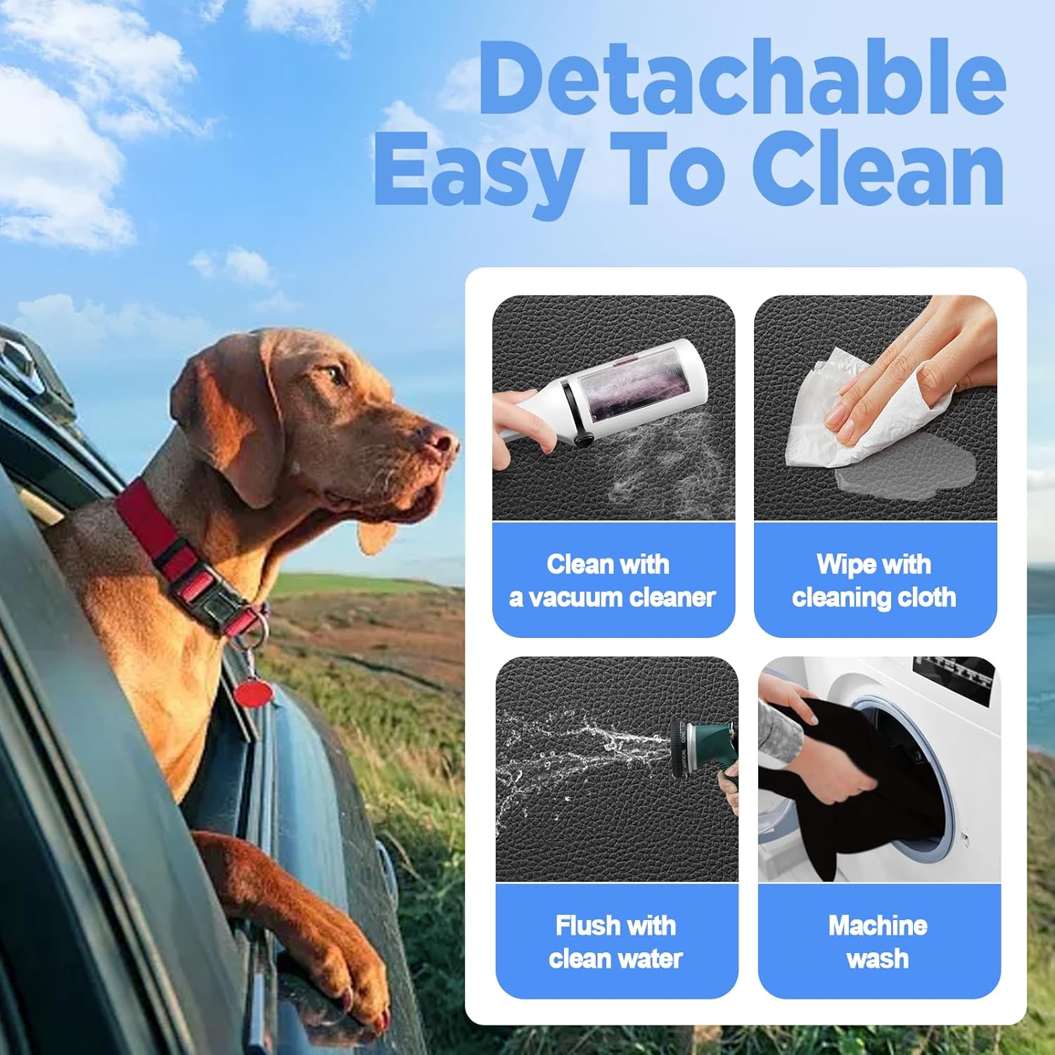 Dog car bridge with a non-slip texture and waterproof cover, ensuring your pet’s safety and comfort on every drive