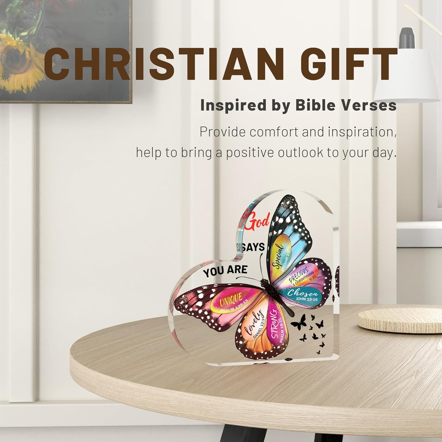 Faith-based gifts for women, featuring butterfly designs and Christian messages, a heartfelt birthday present for women in faith