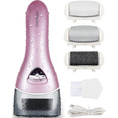 Rechargeable Feet Callus Remover with powerful electric motor, perfect for removing hard skin and creating soft, smooth feet effortlessly