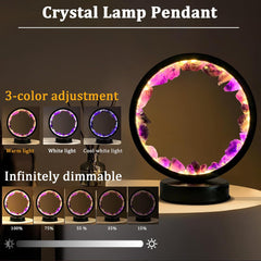 Fluorite night lamp with calming hues, perfect for relaxation  