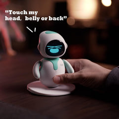 Interactive robot toy with emotional responses, designed for kids who love smart, lifelike pet toys with touch-response capabilities