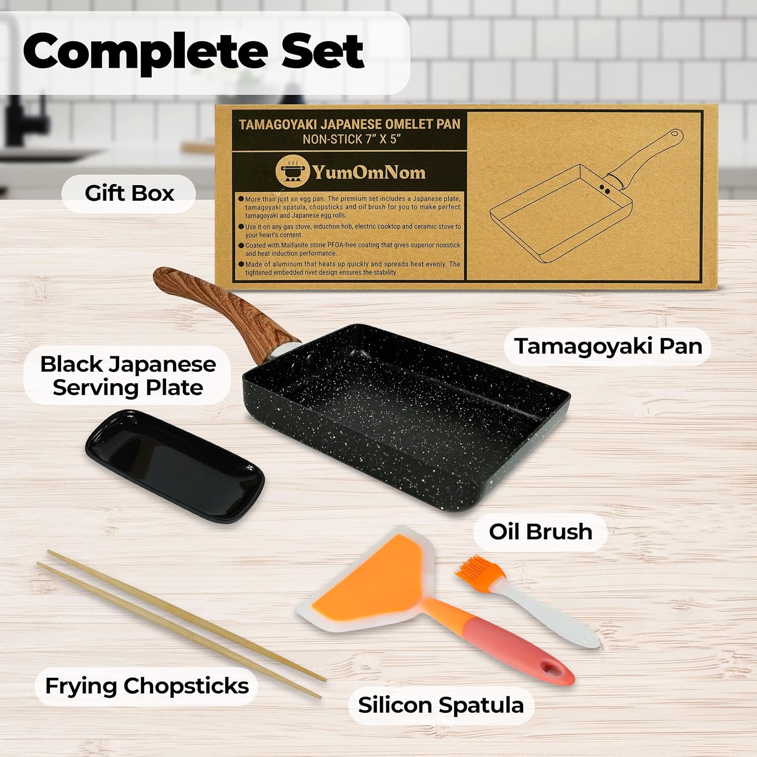 High-quality Japanese cooking pan for tamagoyaki, featuring a rectangular design and nonstick surface for easy food release