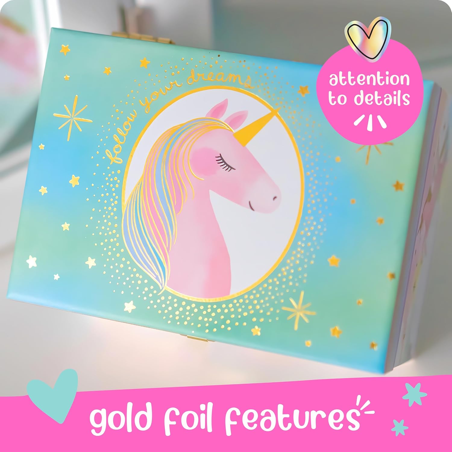 Unicorn gift for girls – jewelry storage with music
