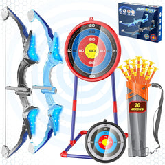 Colorful kids bow and arrow set designed for outdoor fun, featuring a lightweight design and vibrant colors, perfect for engaging children in active play and developing archery skills