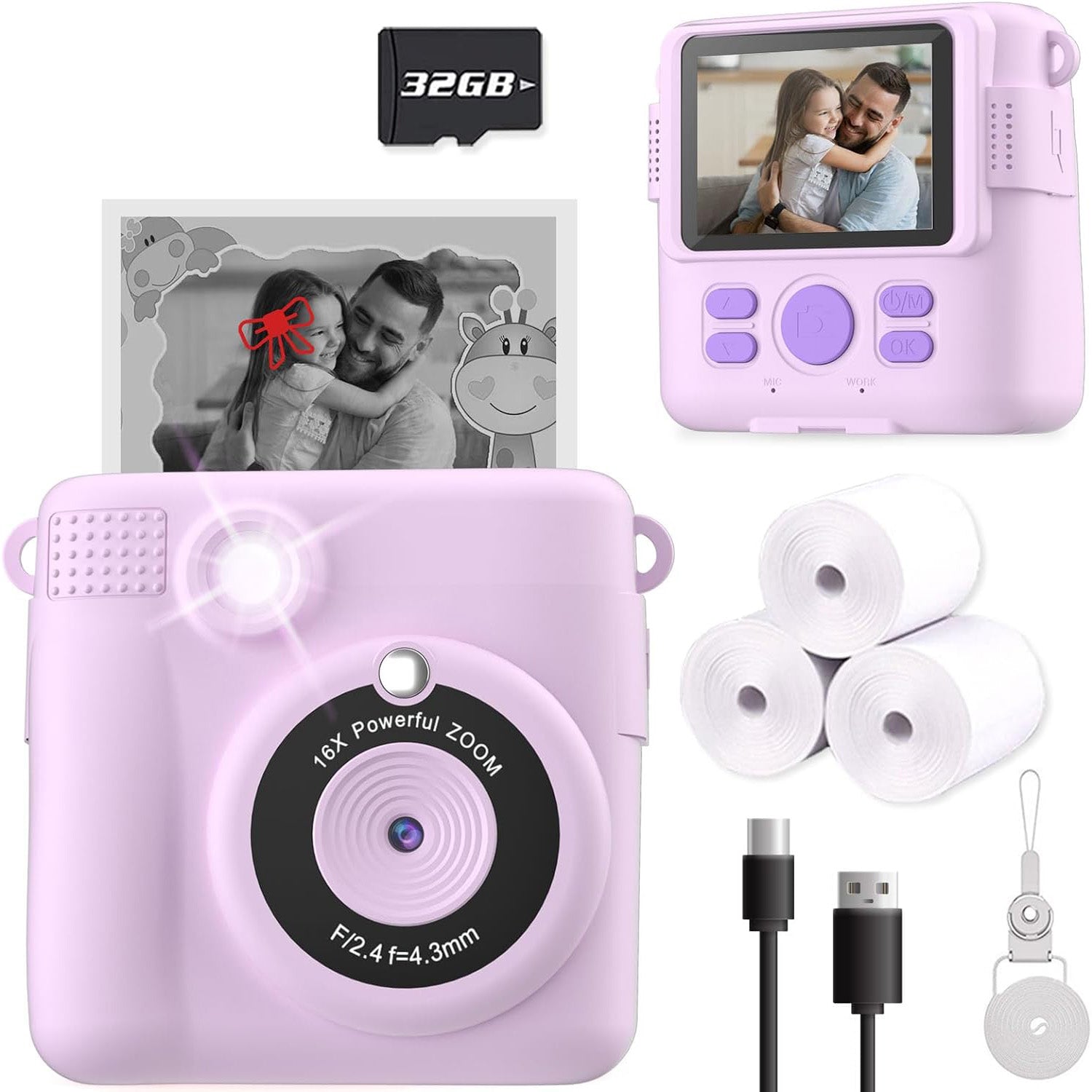 Bright and colorful kids camera designed for young photographers, featuring easy-to-use buttons and a durable body for capturing fun moments with family and friends