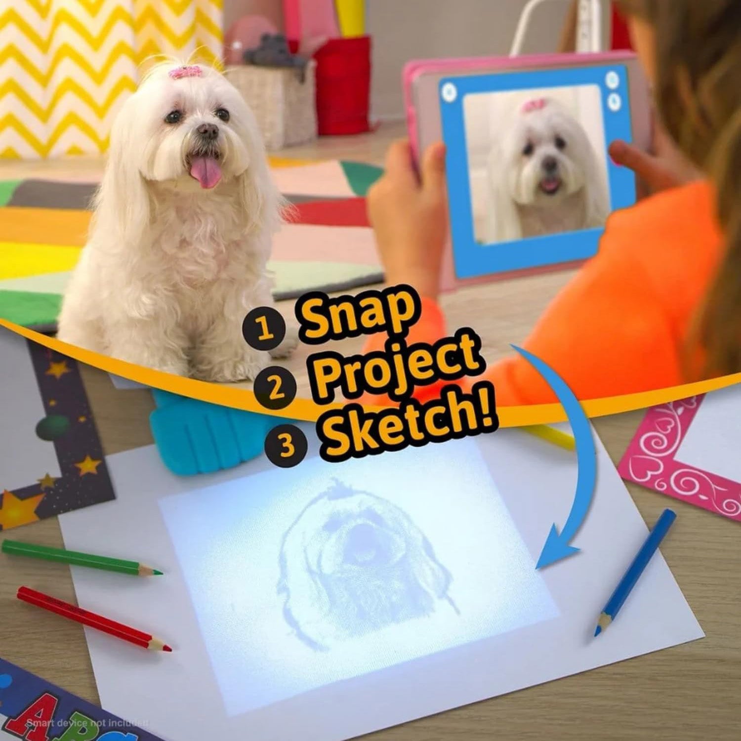 Kids tracing projector for interactive drawing, suitable for young artists to trace and develop fine motor skills