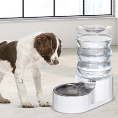 6L gravity-fed pet waterer that automatically refills as your pet drinks, designed for easy cleaning and convenience, making it the perfect water station for homes with dogs and cats