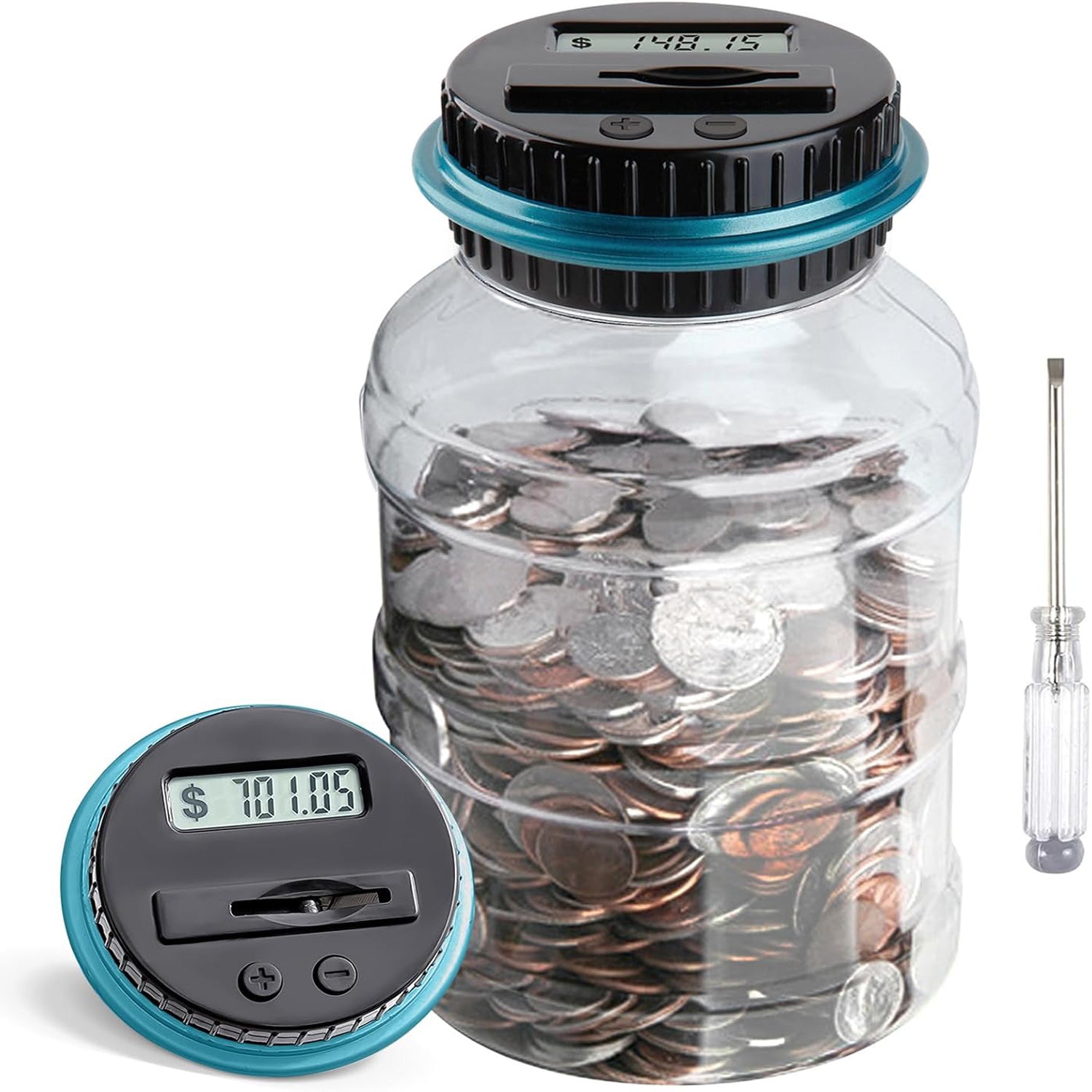 Large piggy bank for saving money, perfect for both adults and boys to store coins and bills securely