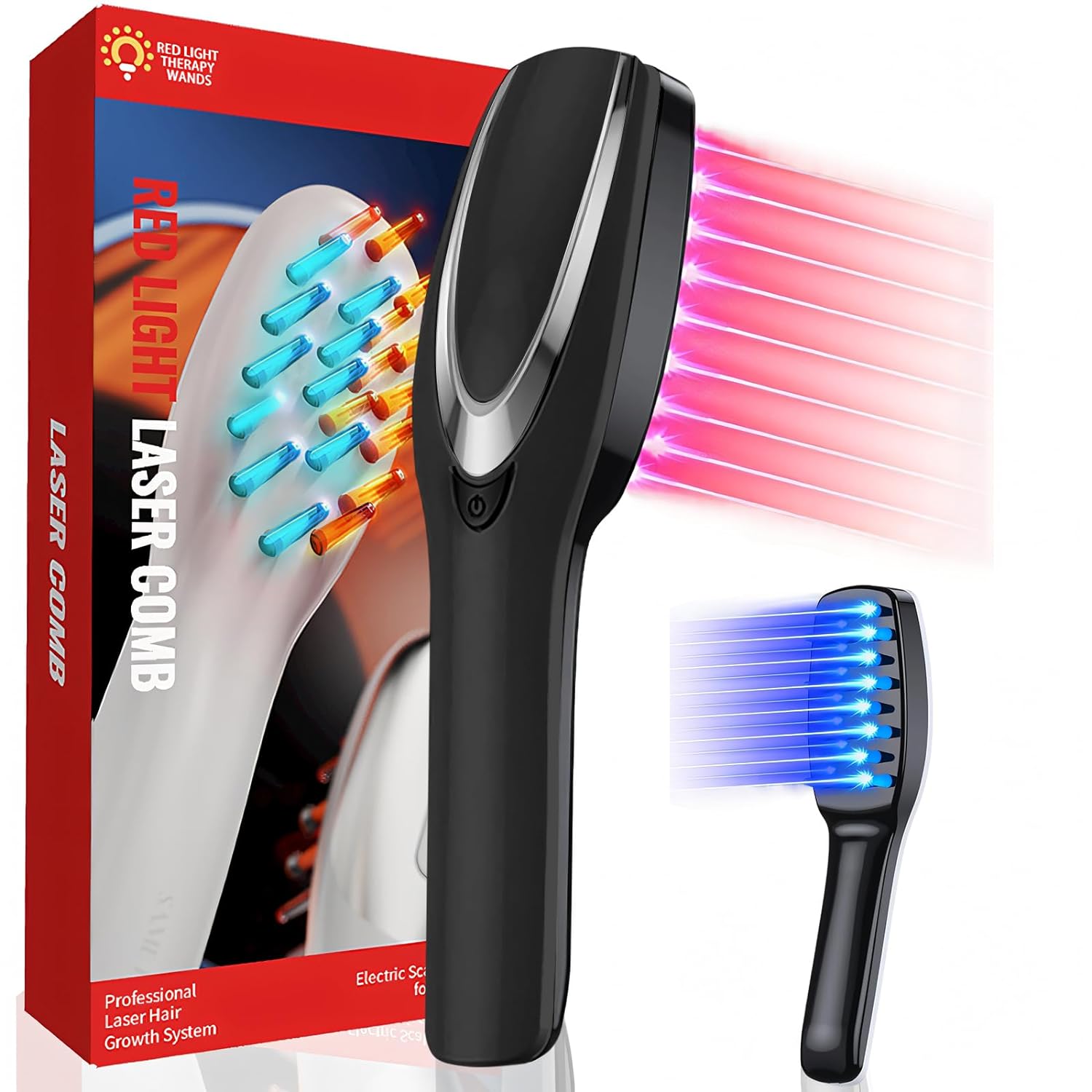 Laser hair growth comb designed for effective hair restoration, featuring low-level laser therapy technology to stimulate hair follicles