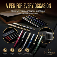 Stylish black fountain pen with luxurious 24K gold accents, ideal for office settings or as a special gift for discerning individuals