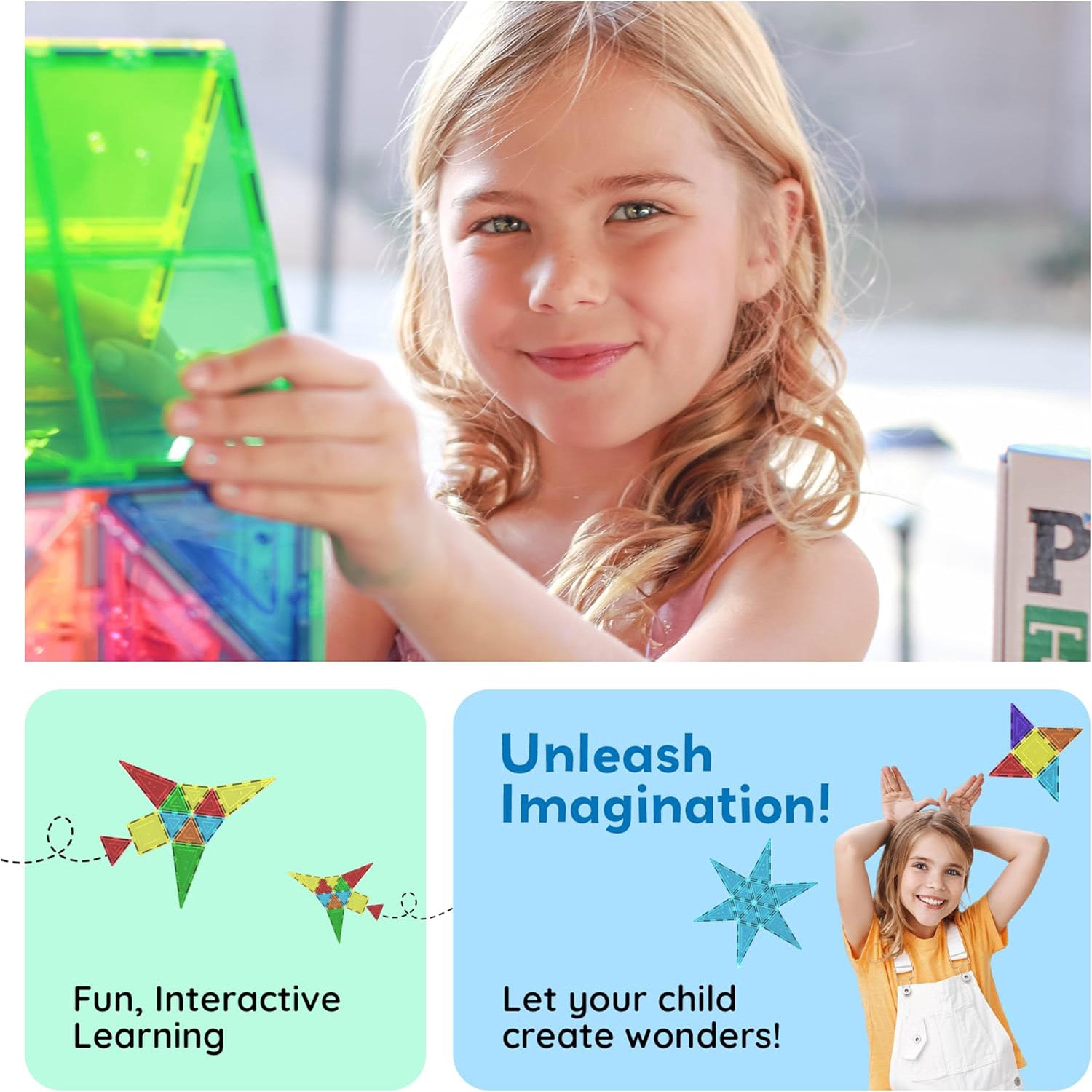 Versatile magnetic play sets for kids, offering endless possibilities for building and creating, sparking creativity and curiosity