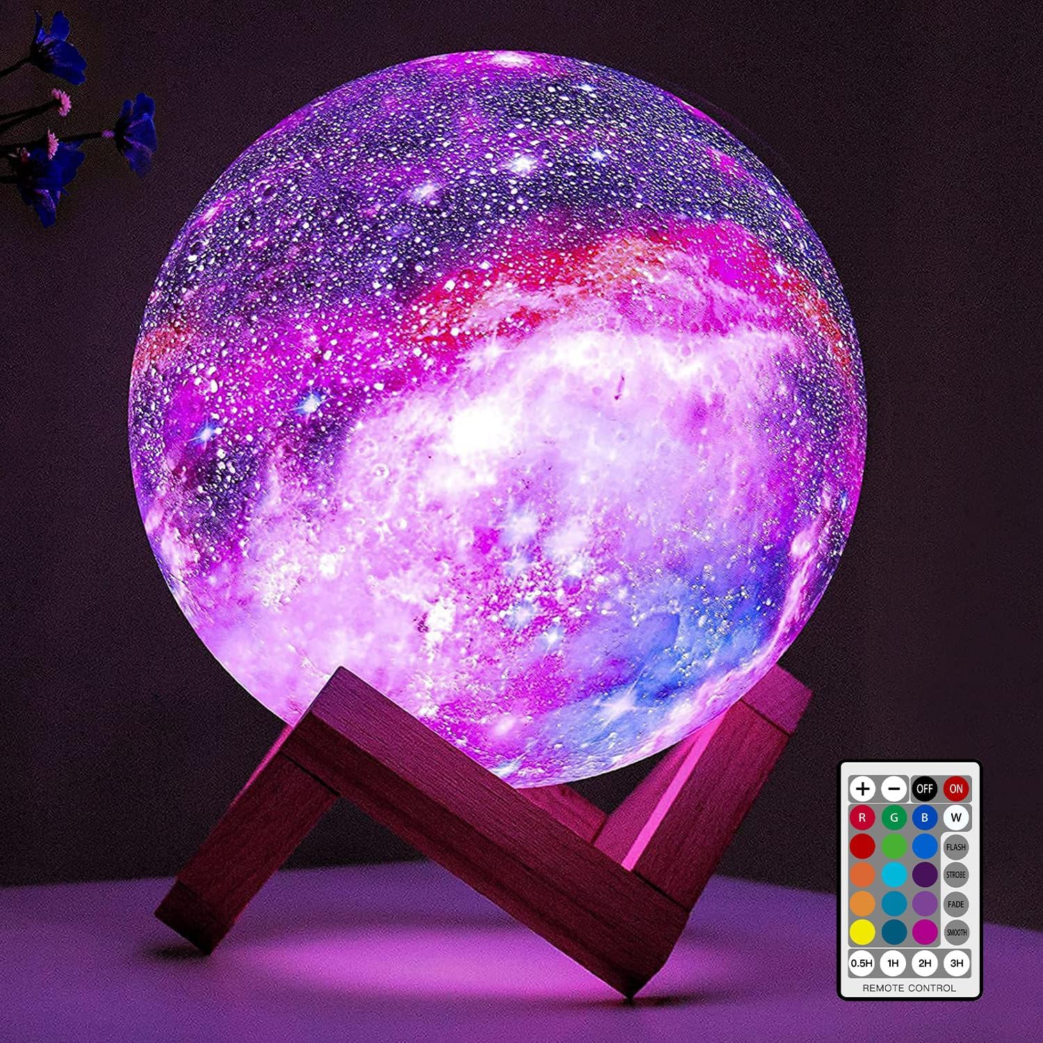 Beautiful moon lamp galaxy light, perfect for home decor with soft, glowing LED lights for a calming ambiance