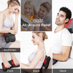 Neck and back massager with heat, perfect for stress relief and rejuvenating your body